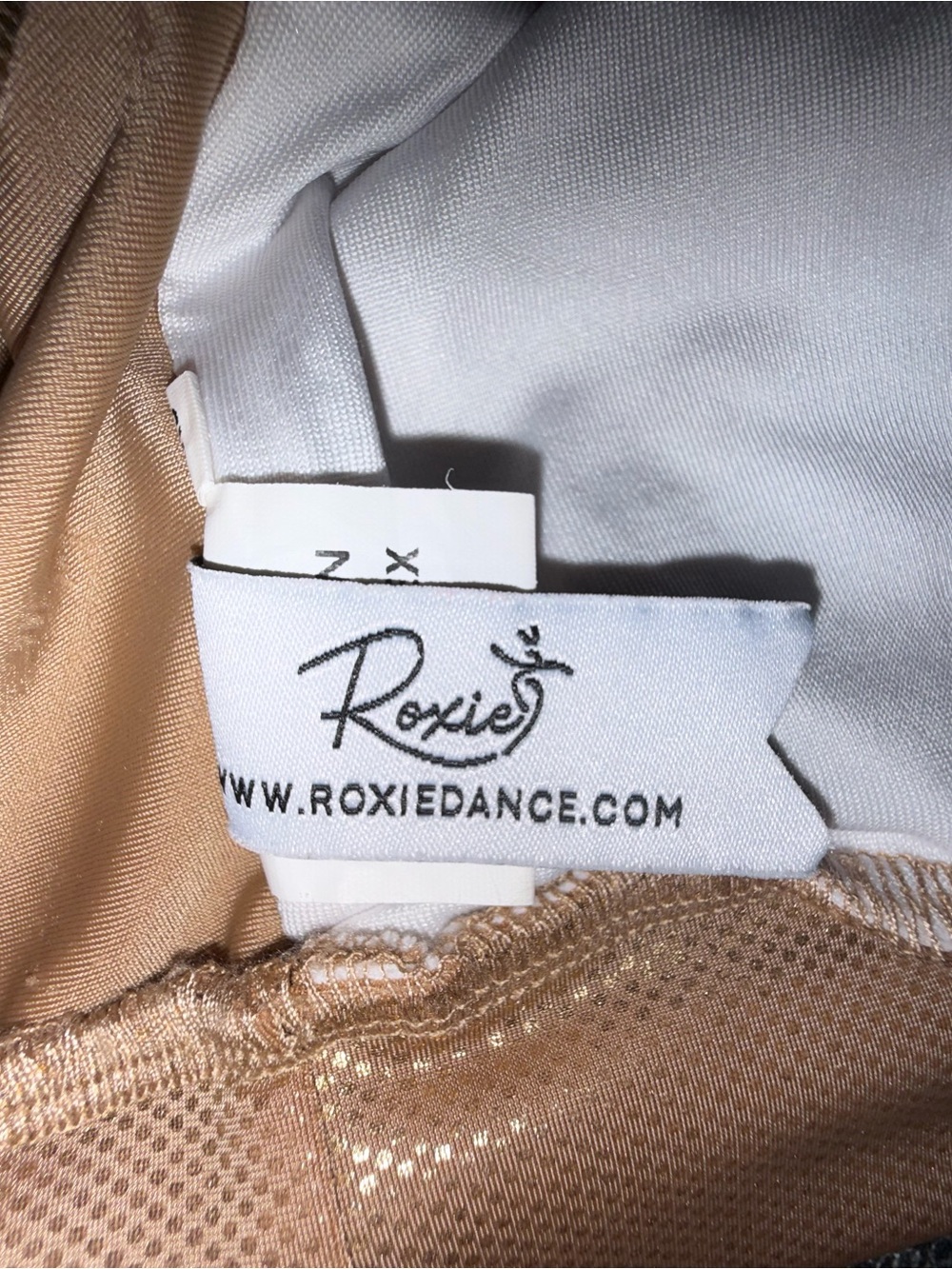 Roxie Dance 2 Piece Set Gold/White Top Size Adult XX-Small & Size Adult X-Small - Picture 6 of 11